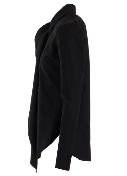 COTTON TWILL DRAPE BLOUSE