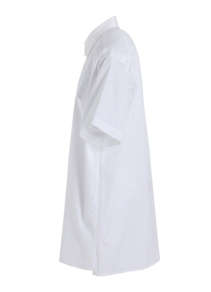 P・100/2 BROAD SHORT SLV MANY BUTTONS SHIRT