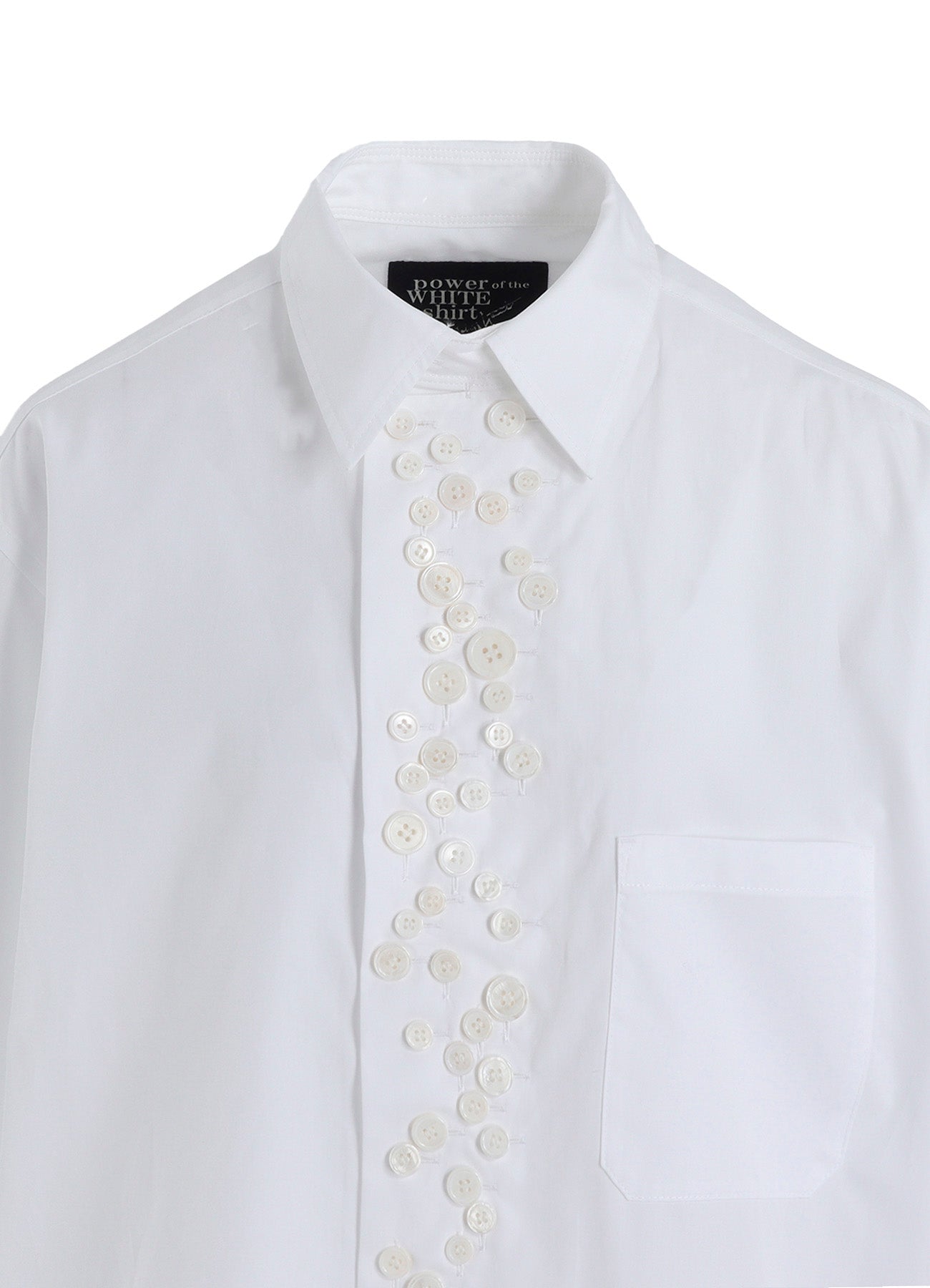 P・100/2 BROAD SHORT SLV MANY BUTTONS SHIRT