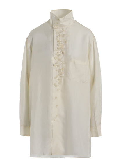 P・CUPRO LONG SLV MANY BUTTONS SHIRT