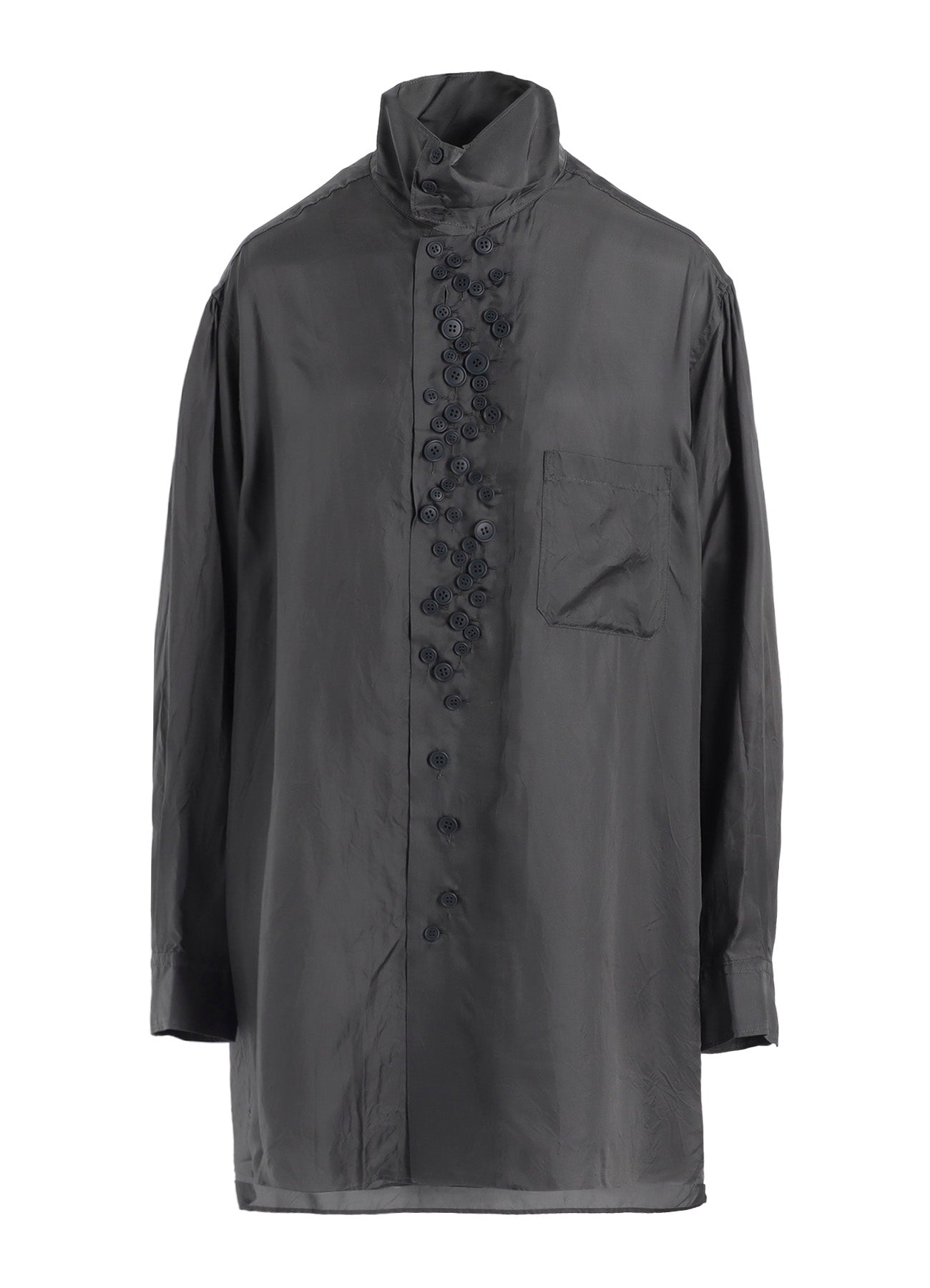 P・CUPRO LONG SLV MANY BUTTONS SHIRT