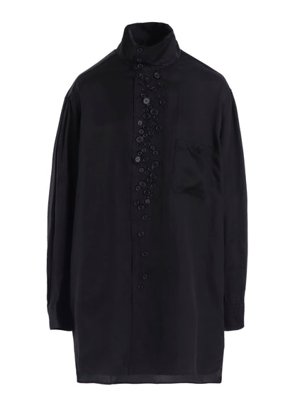 P・CUPRO LONG SLV MANY BUTTONS SHIRT