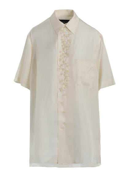 P・100/2 BROAD SHORT SLV MANY BUTTONS SHIRT