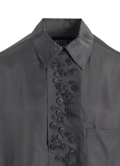 P・100/2 BROAD SHORT SLV MANY BUTTONS SHIRT