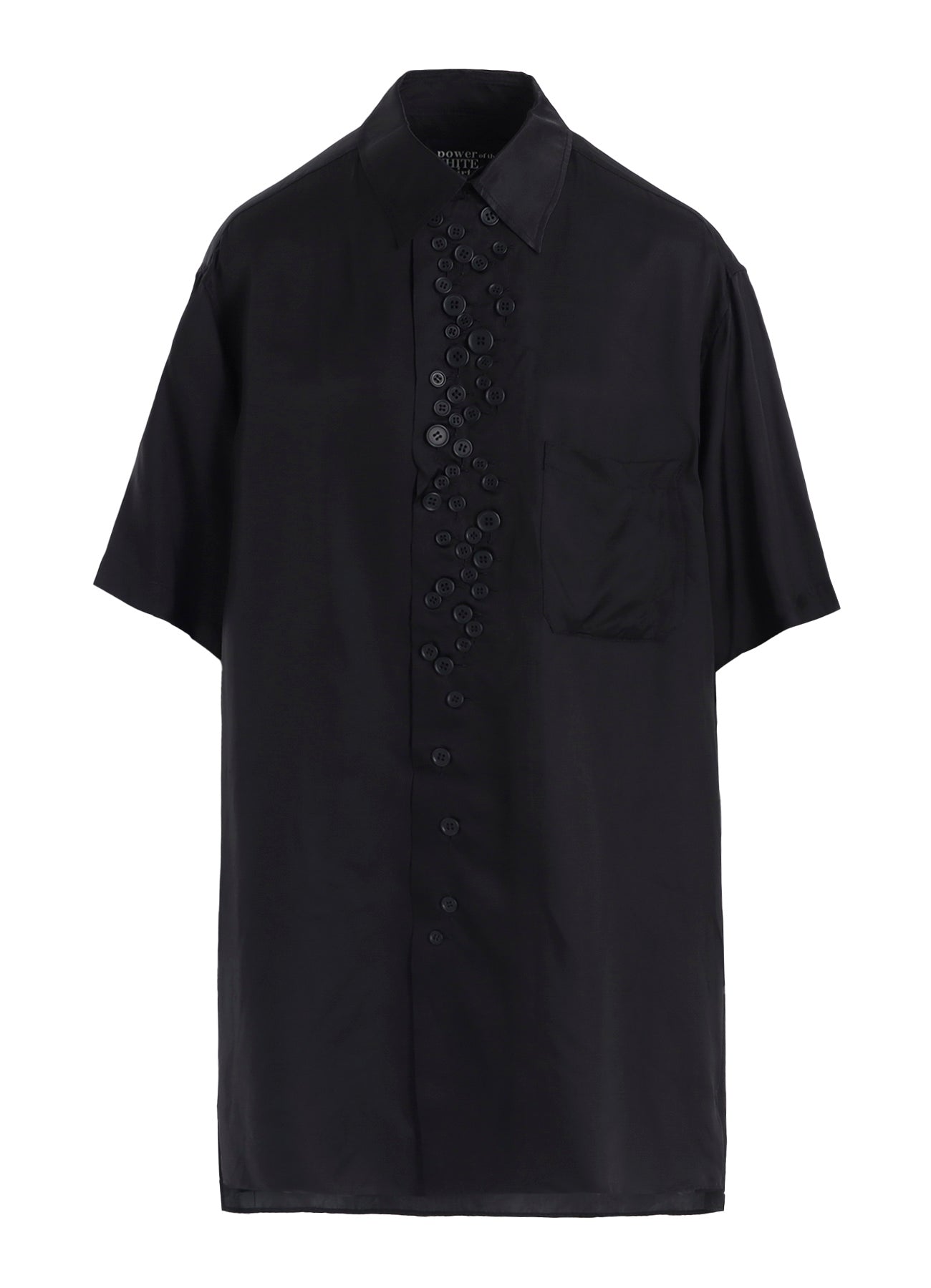 P・100/2 BROAD SHORT SLV MANY BUTTONS SHIRT