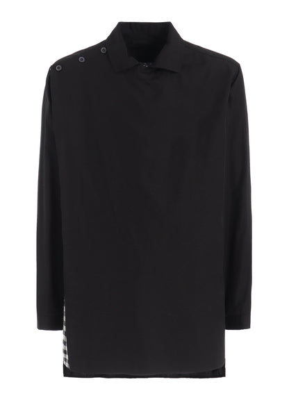 GINGHAM CHECK COMBINATION FRONT LAYER SHIRT