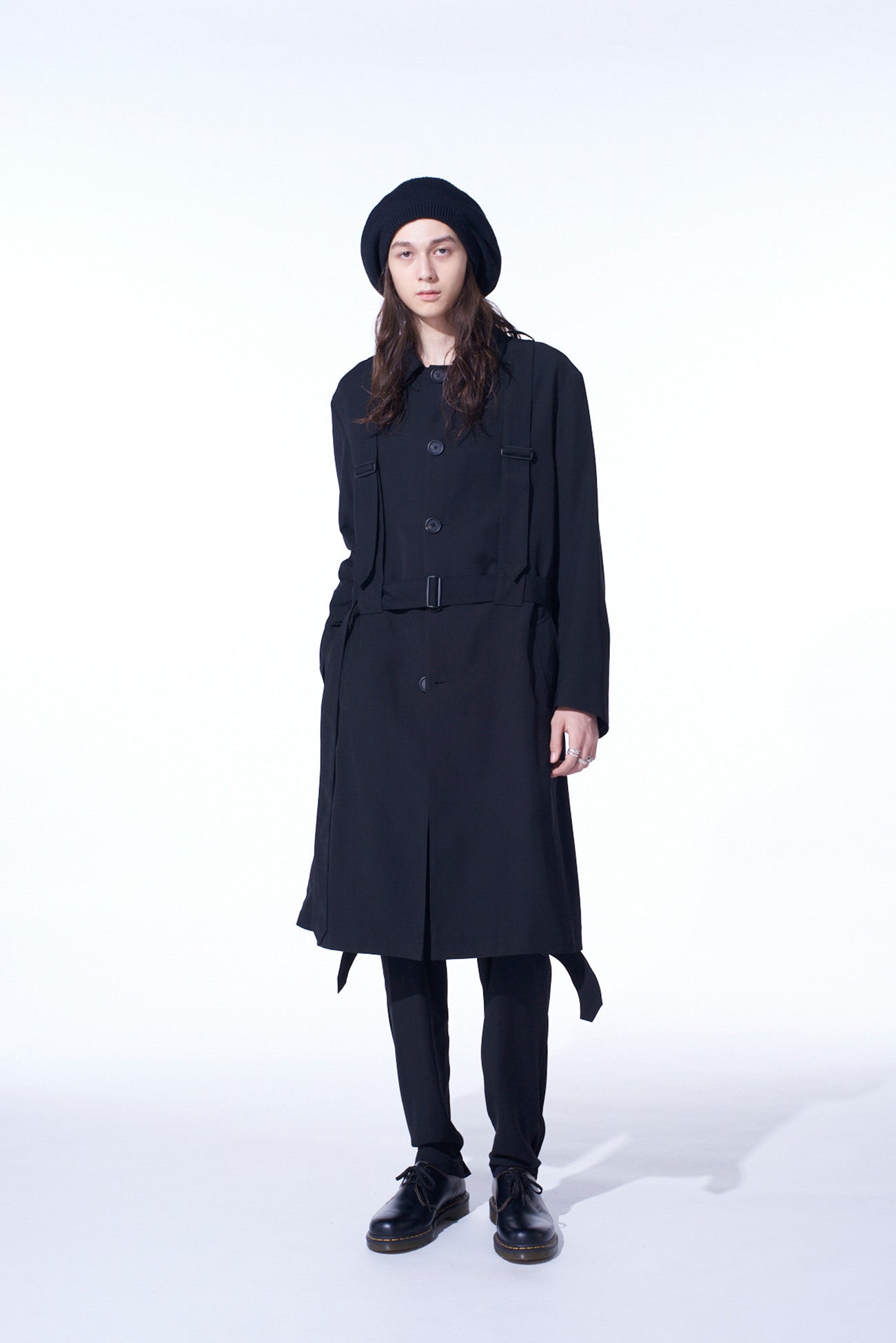 PE/GABARDINE BELTED BANDAGE COAT
