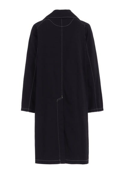 COTTON TWILL GARMENT DYED TIE-LOCKEN COAT