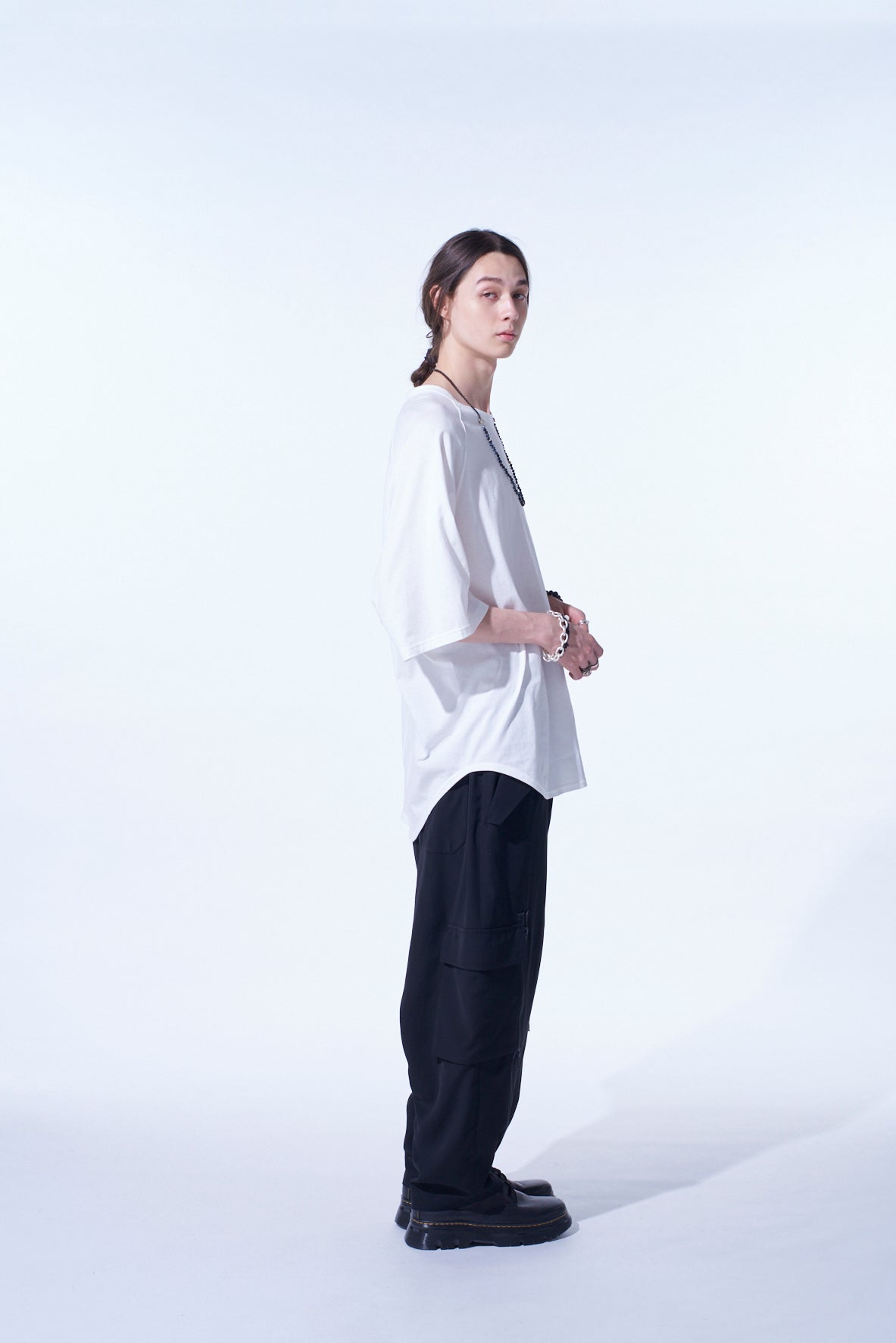 SOFT JERSEY BACK CENTER STITCH OVERSIZED RAGLAN SLEEVE T-SHIRT