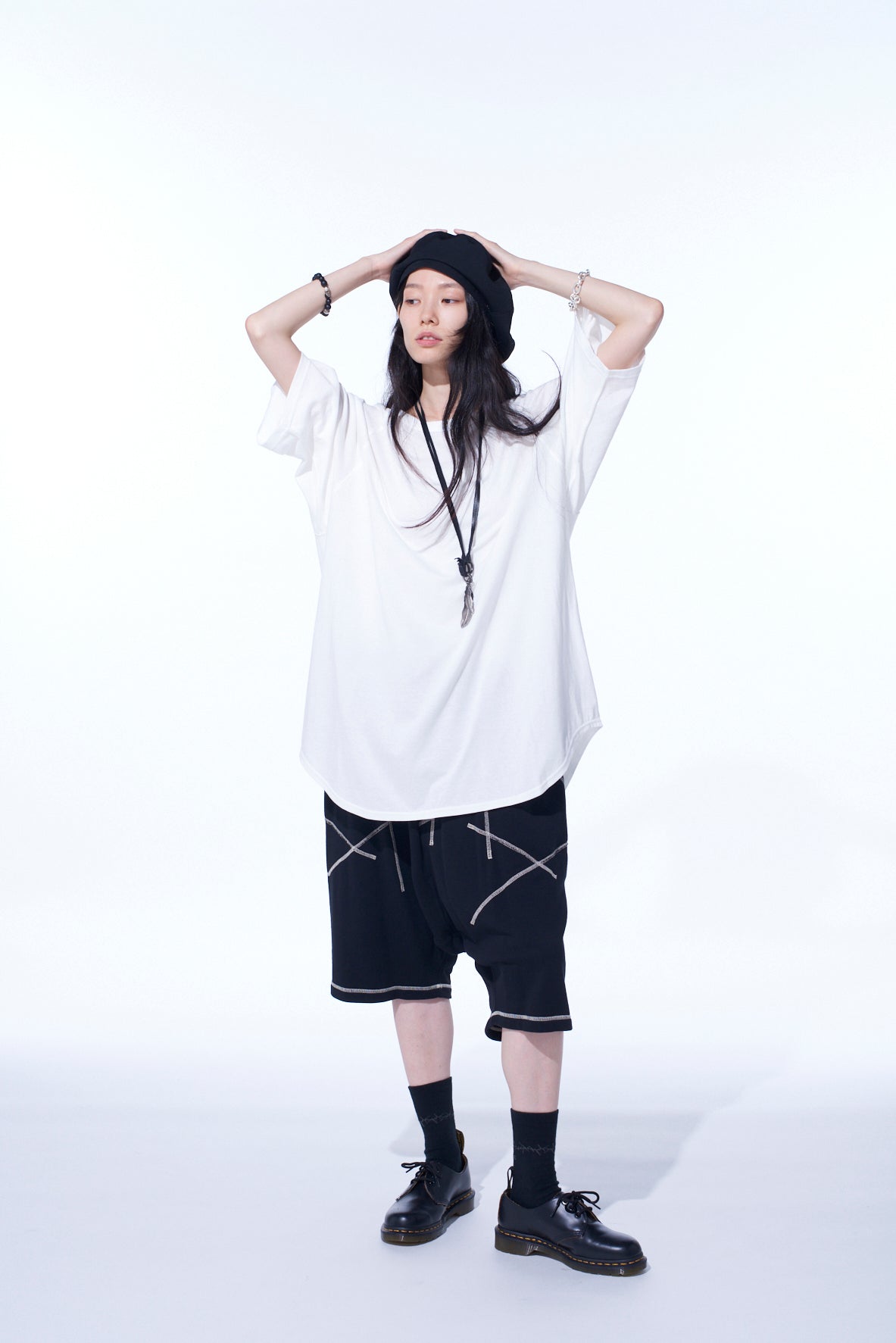 SOFT JERSEY BACK CENTER STITCH OVERSIZED RAGLAN SLEEVE T-SHIRT