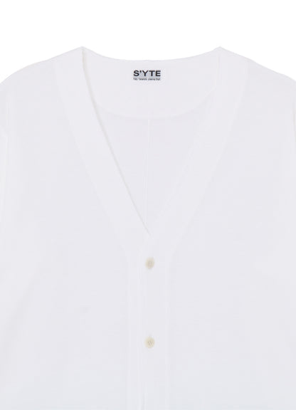 DOUBLE-FACE COTTON JERSEY CARDIGAN