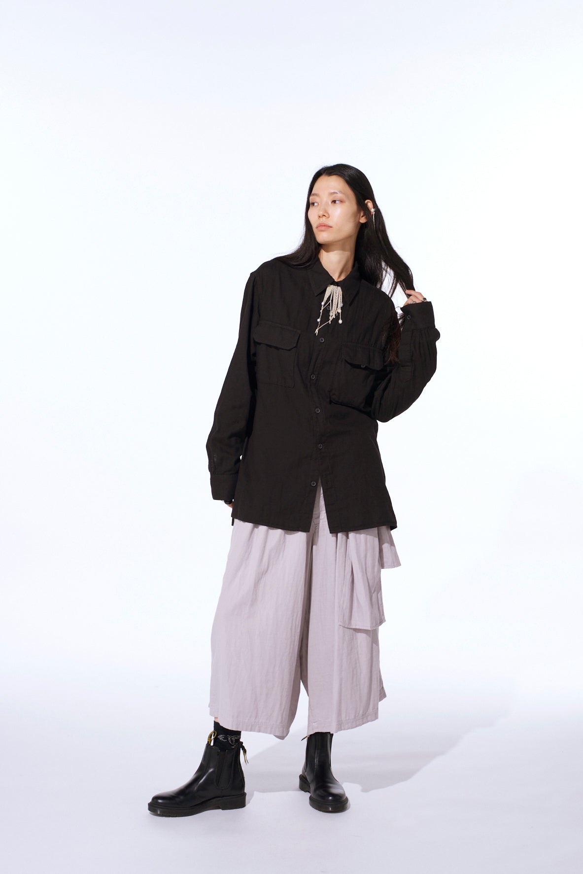 Double Gauze Dual-Pocket Utility Shirt