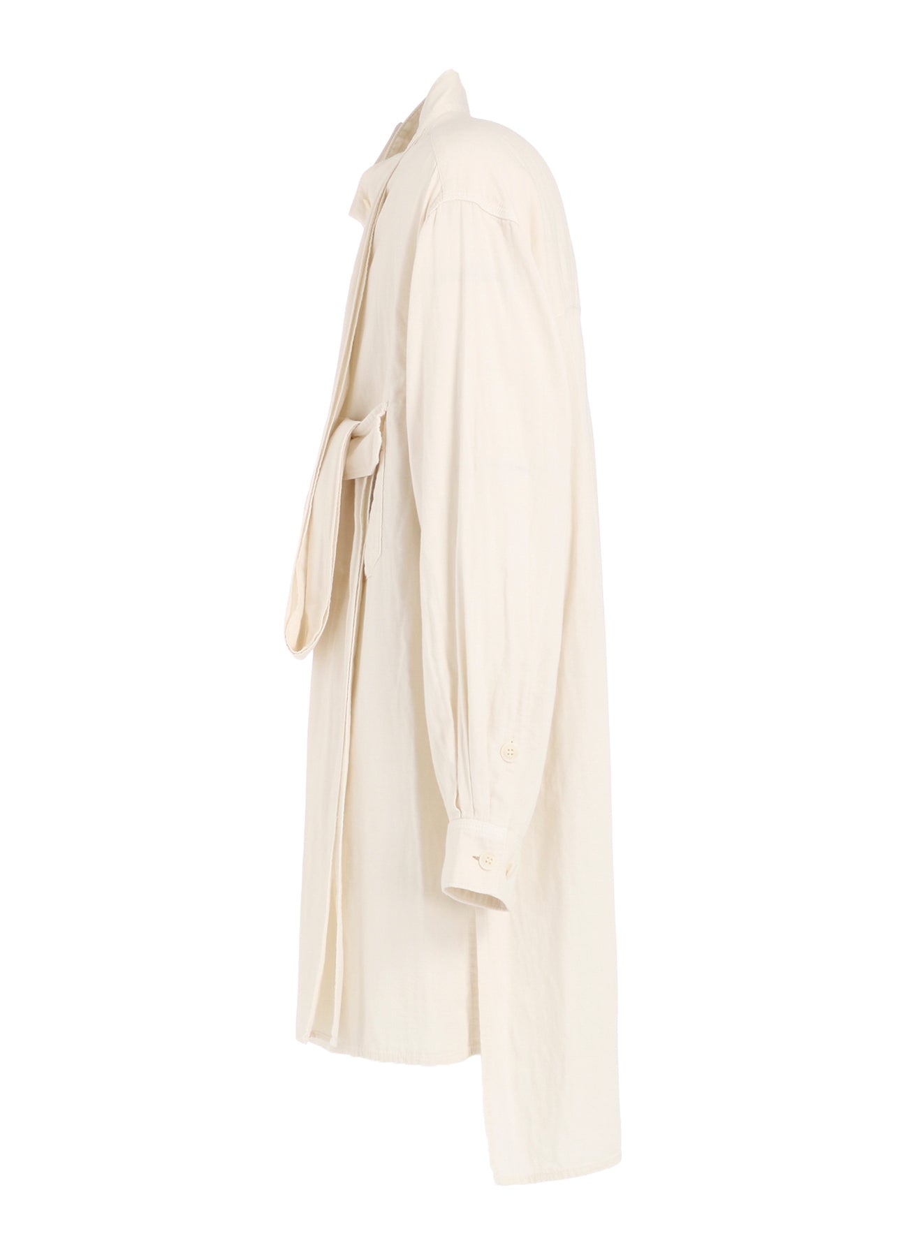 Double Gauze Band Collar Stole Shirt