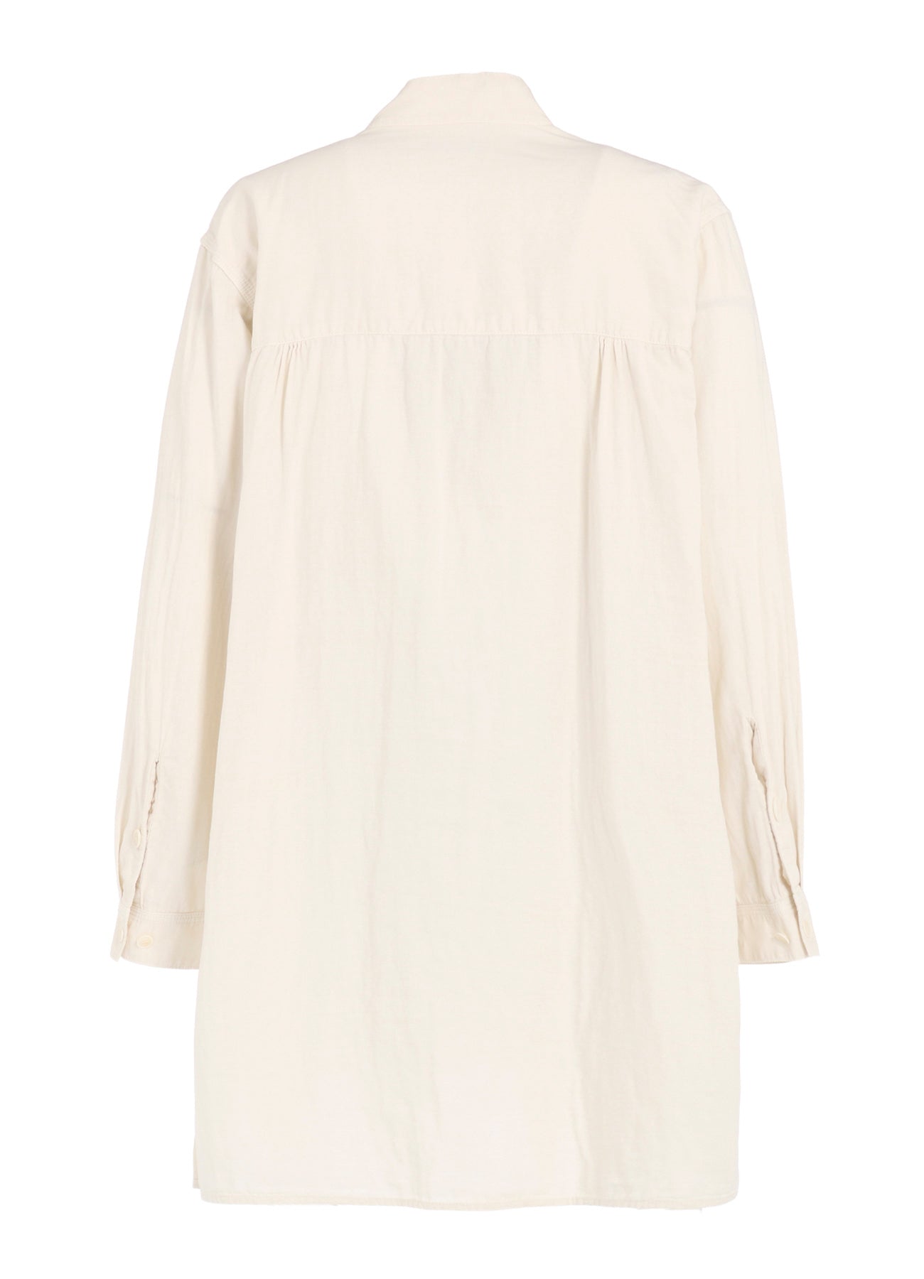 Double Gauze Band Collar Stole Shirt