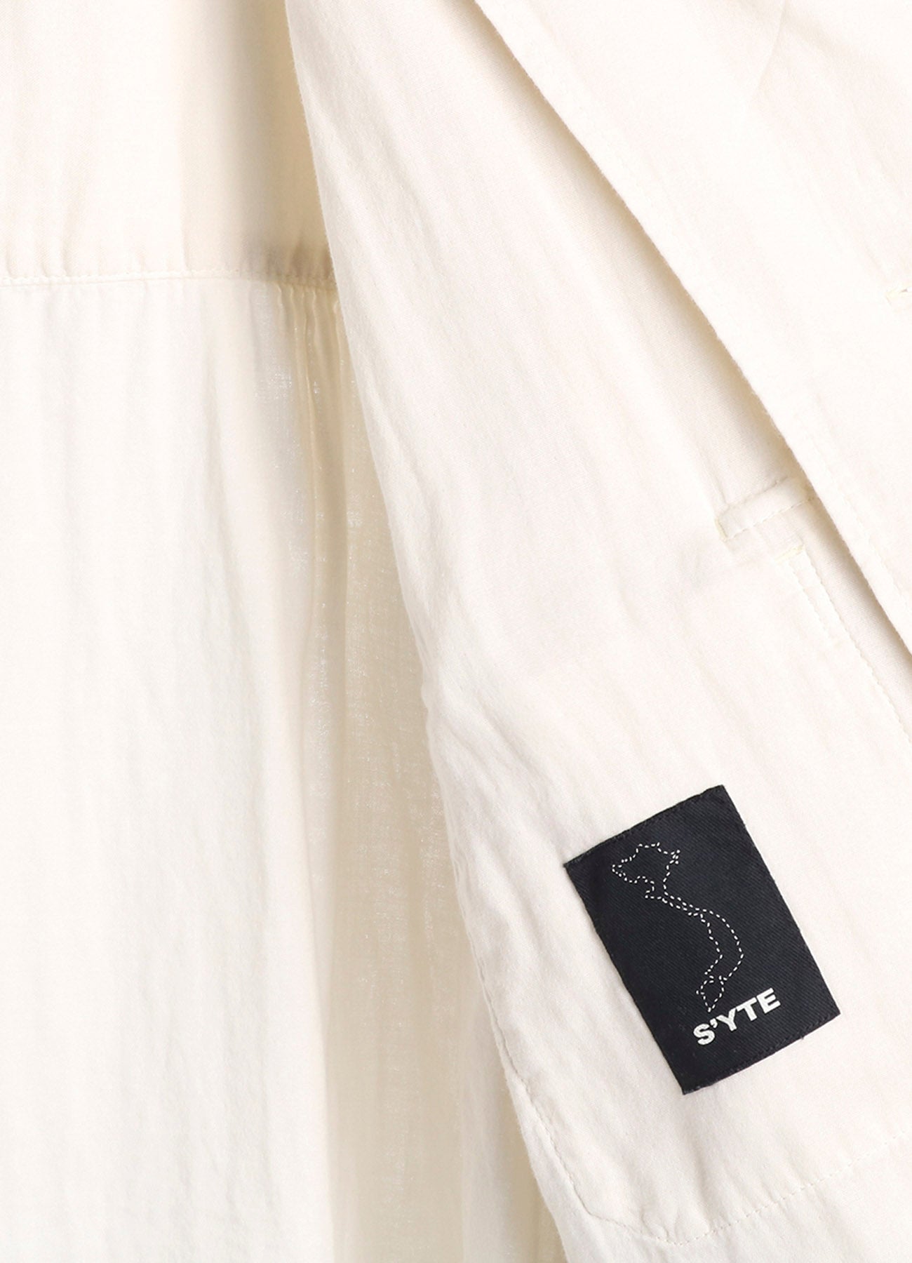 Double Gauze Band Collar Stole Shirt