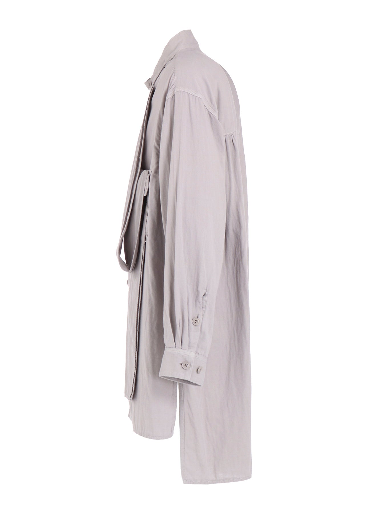Double Gauze Band Collar Stole Shirt