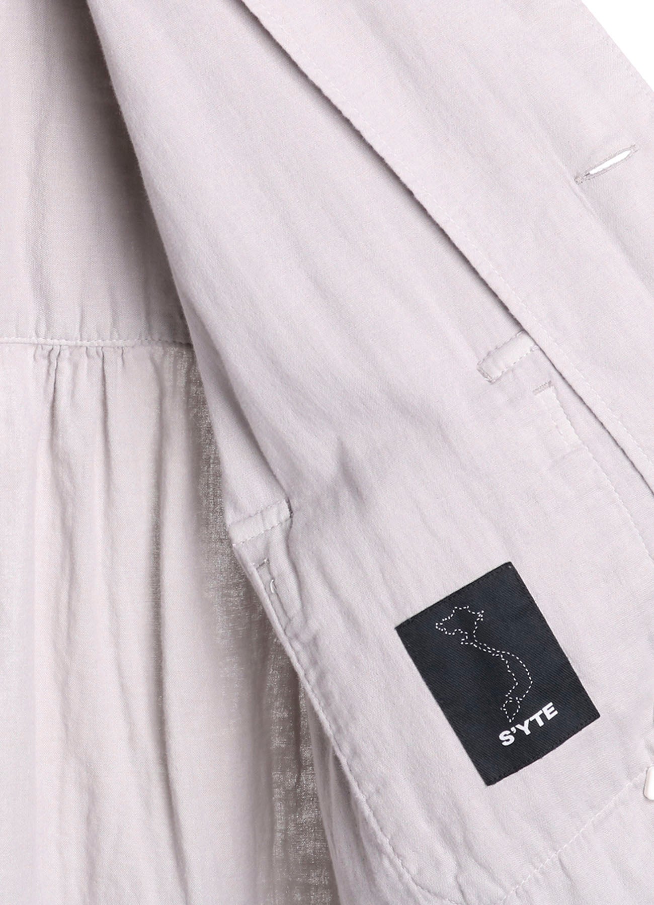 Double Gauze Band Collar Stole Shirt