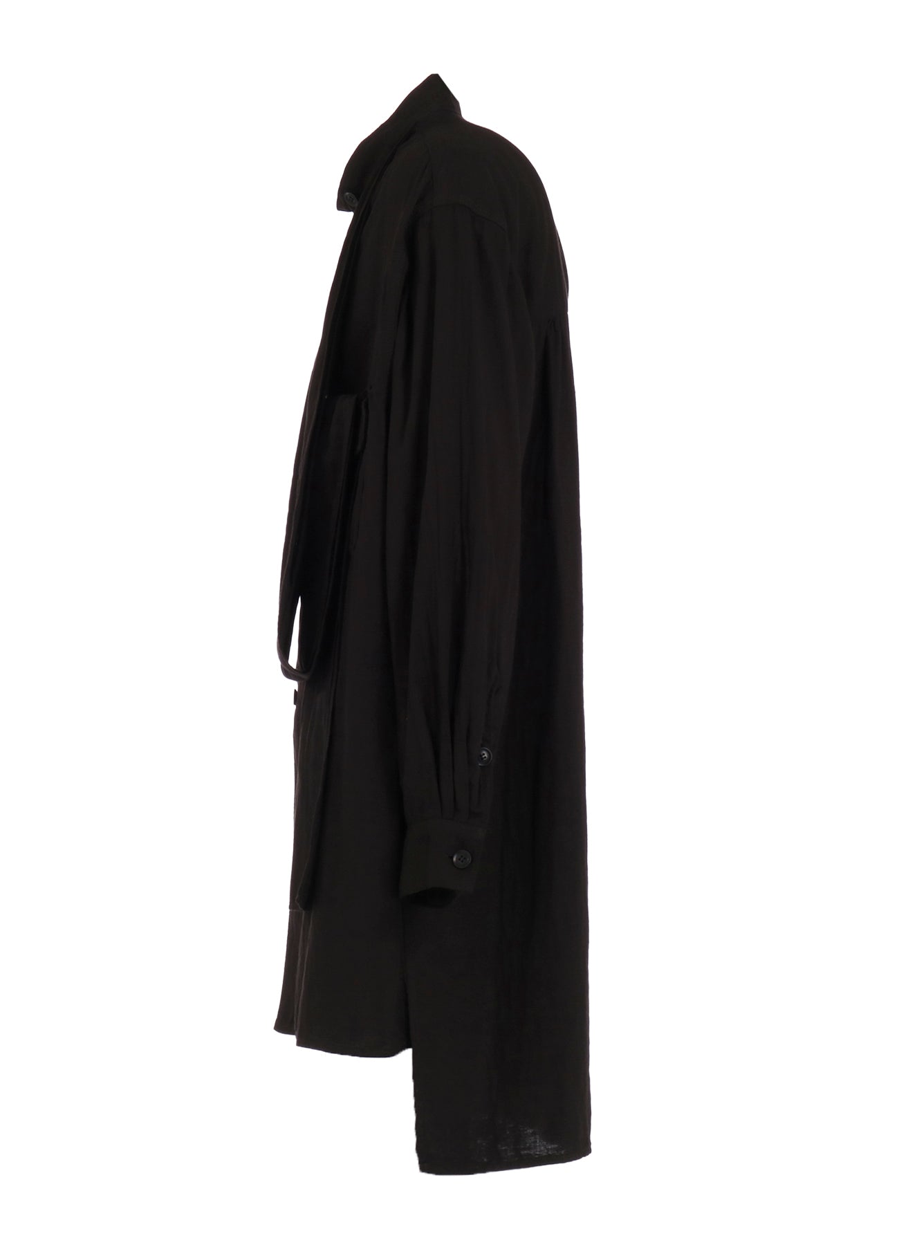 Double Gauze Band Collar Stole Shirt