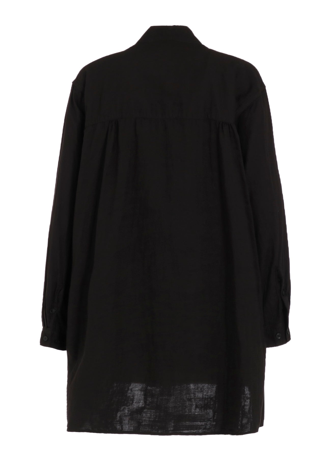 Double Gauze Band Collar Stole Shirt