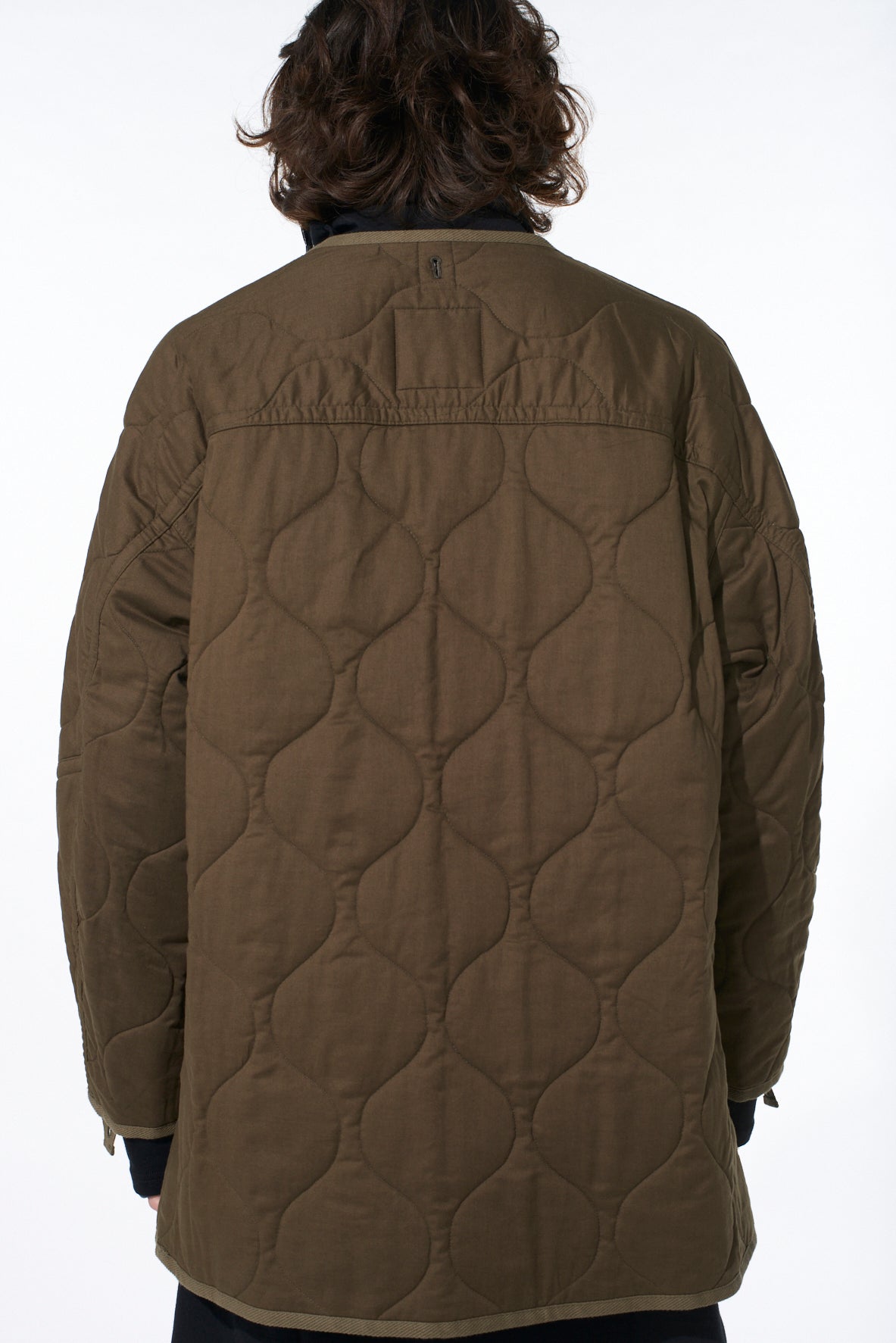 COTTON TWILL HOODED COAT WITH PADDED LINER
