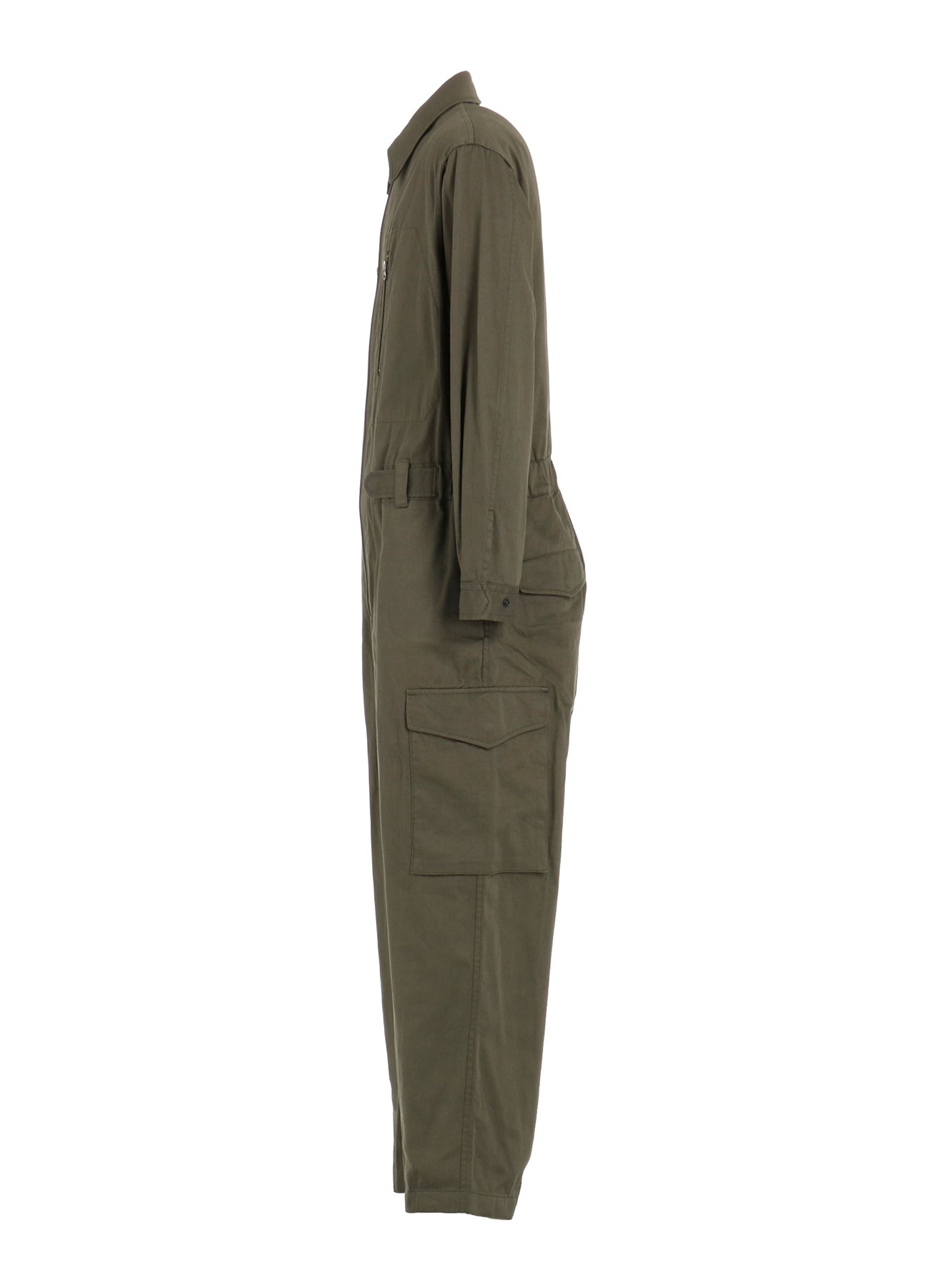COTTON TWILL 6-POCKET ZIP-UP JUMPSUIT