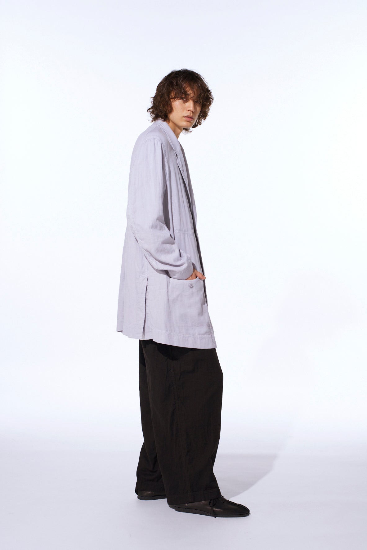 Double Gauze Long Work Jacket