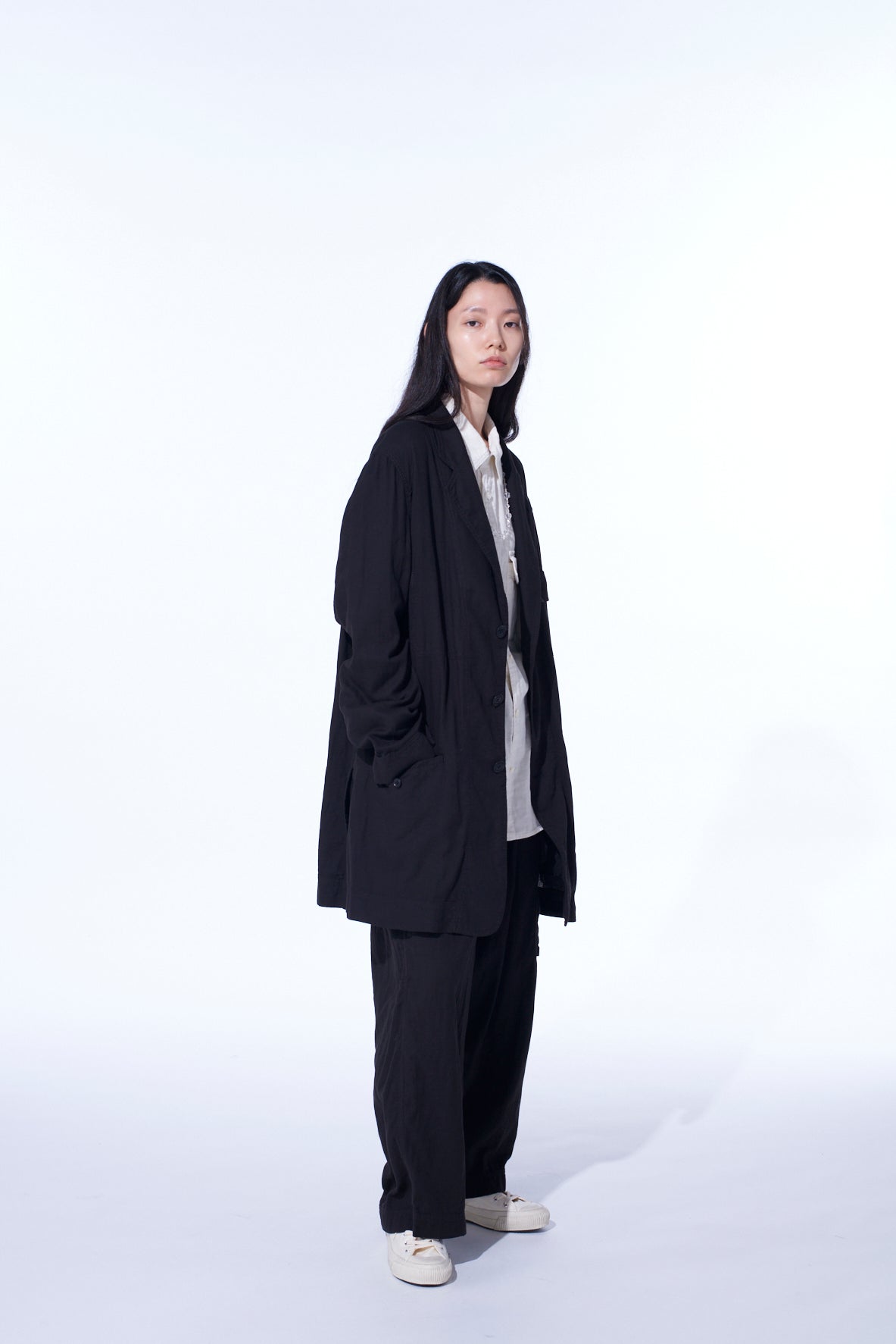Double Gauze Long Work Jacket