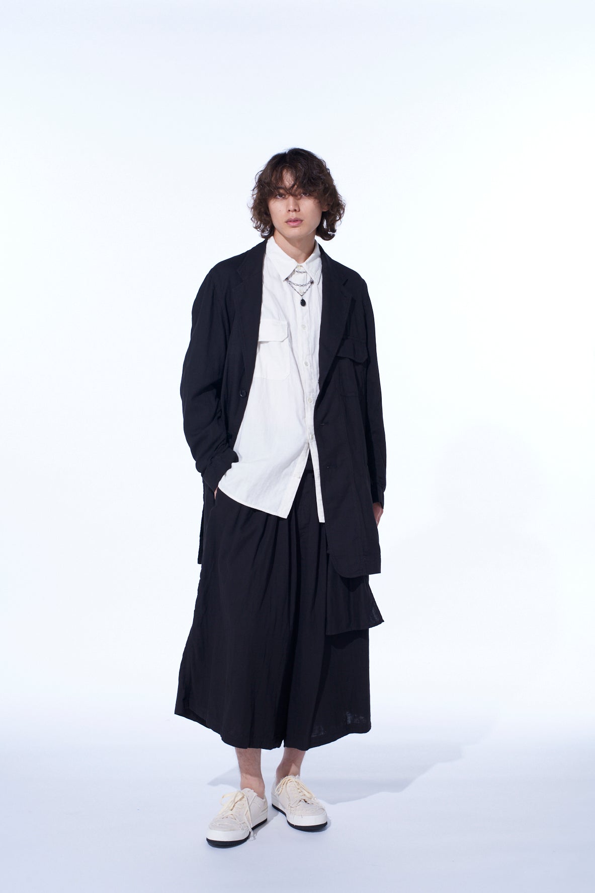 Double Gauze Long Work Jacket