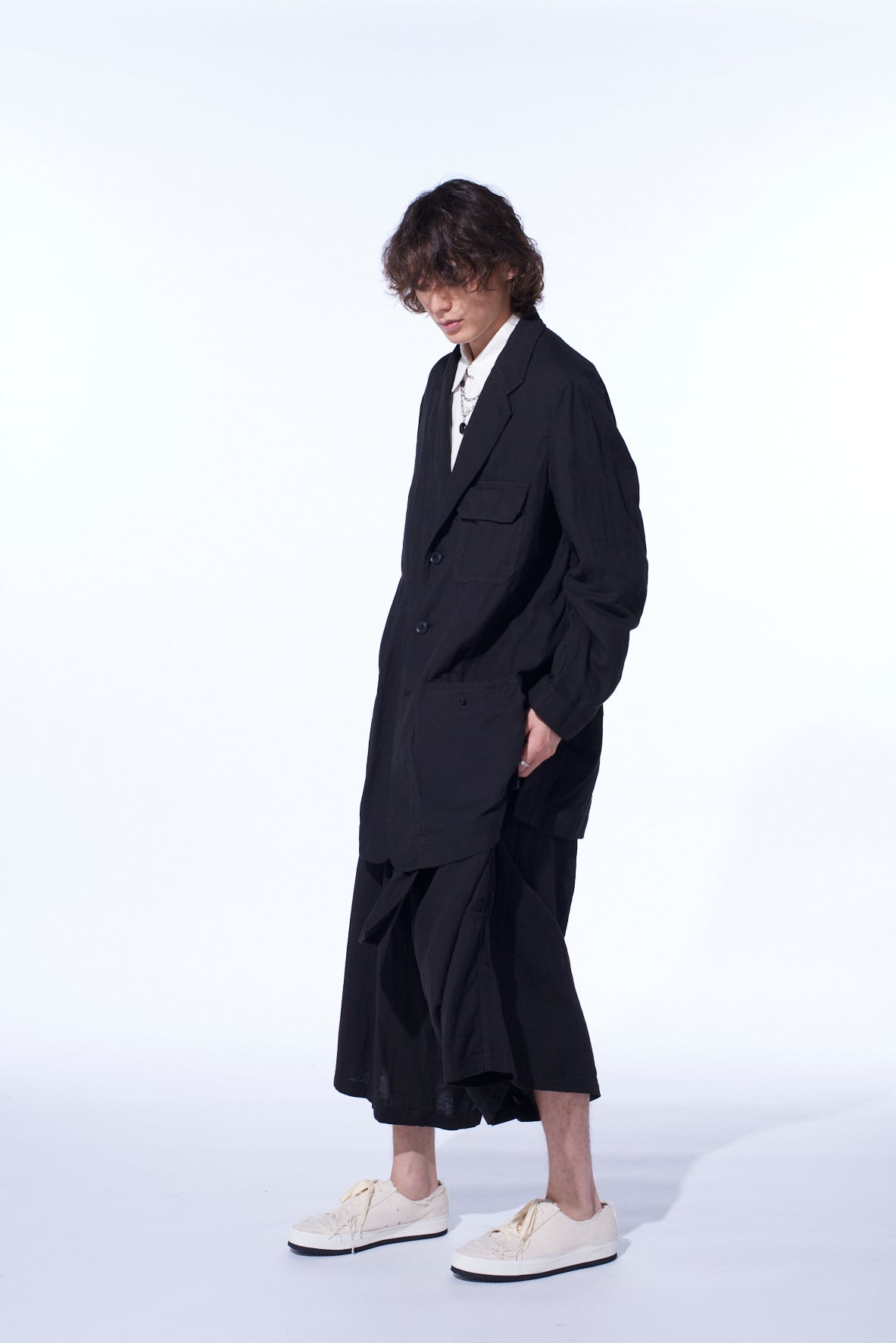 Double Gauze Long Work Jacket
