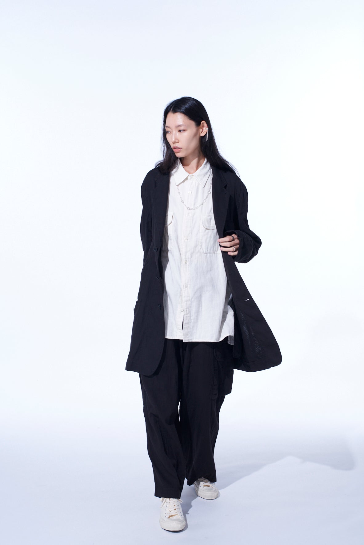 Double Gauze Long Work Jacket