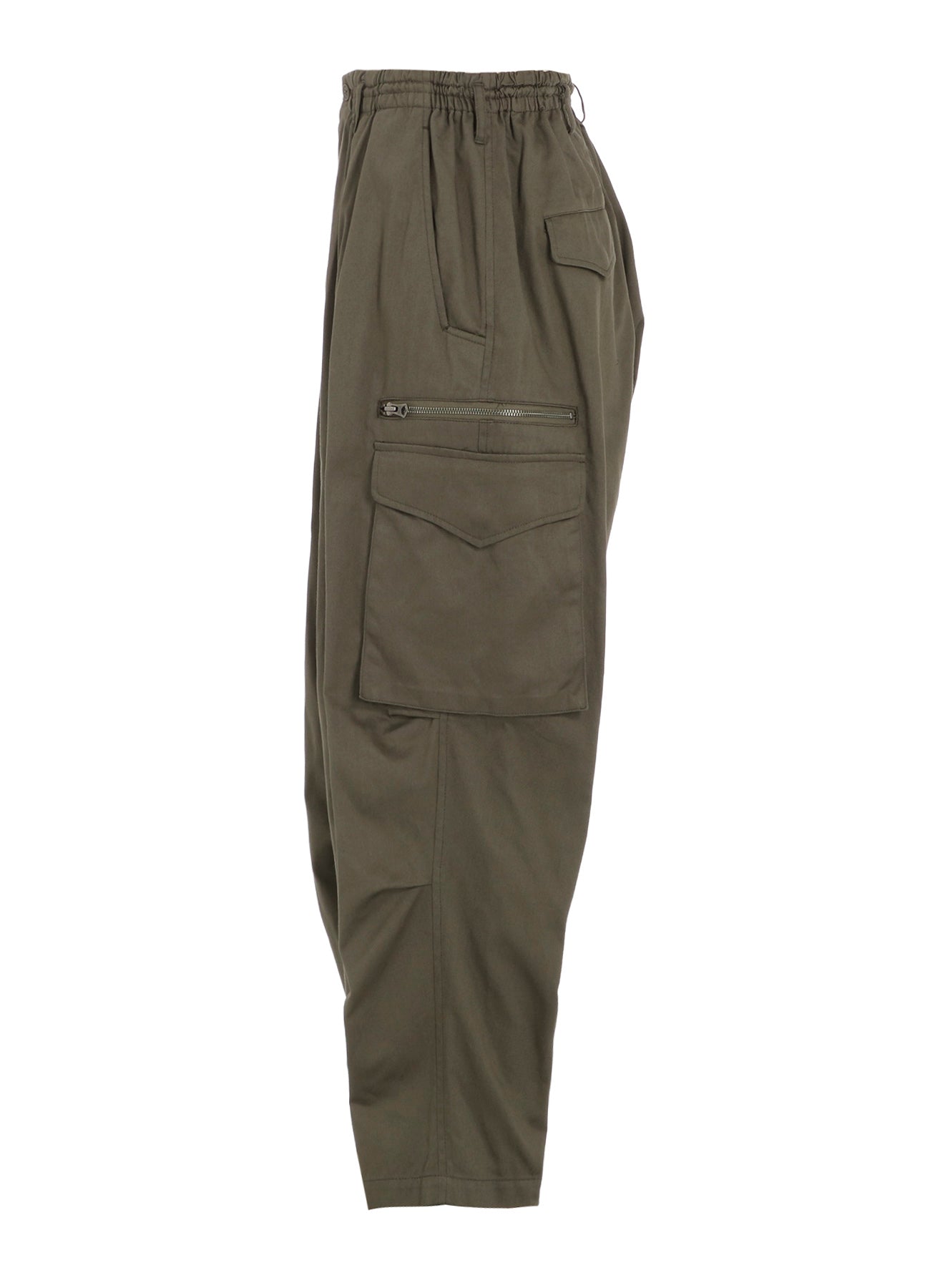 COTTON TWILL KNEE TUCK CARGO PANTS