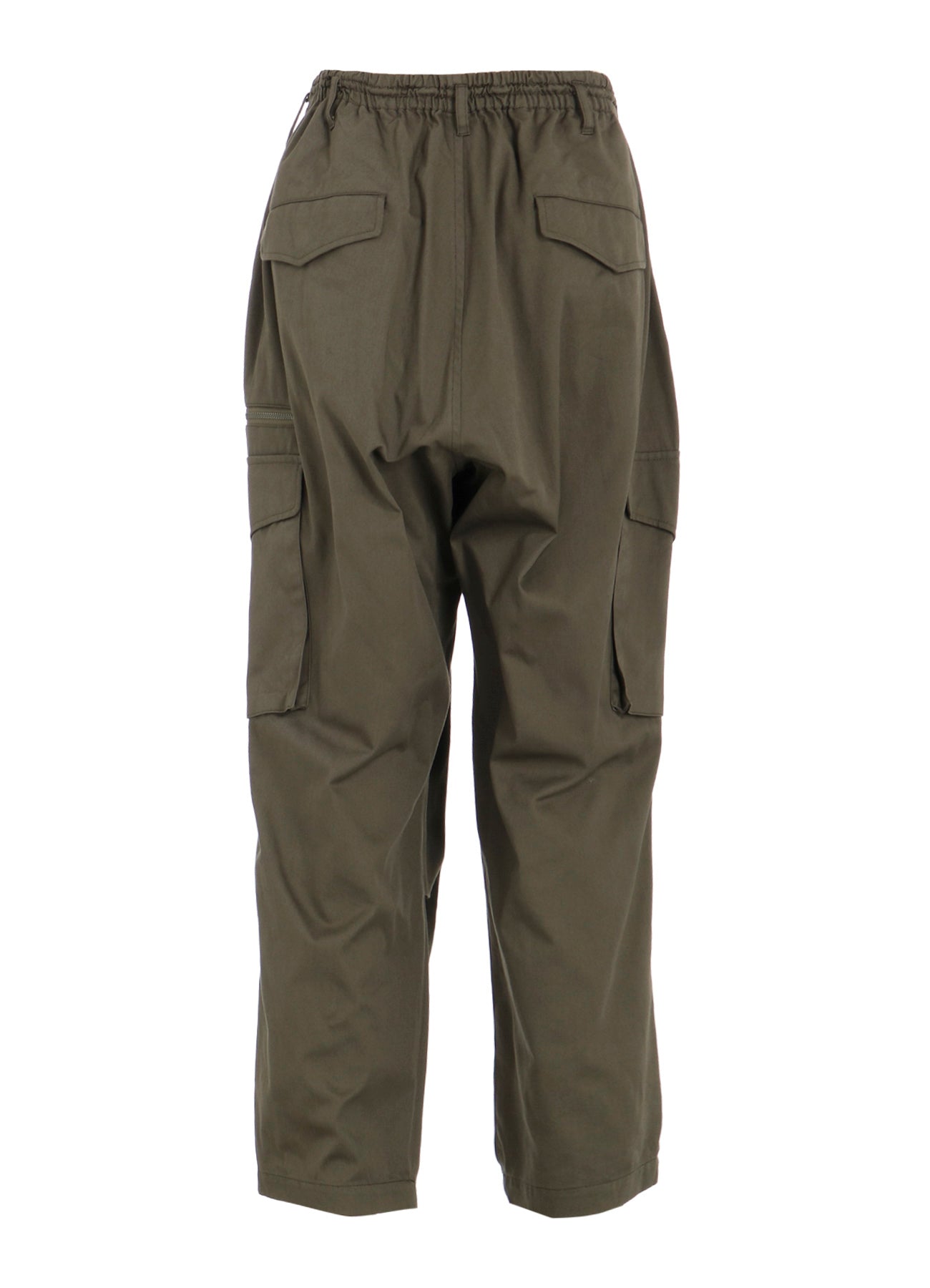 COTTON TWILL KNEE TUCK CARGO PANTS