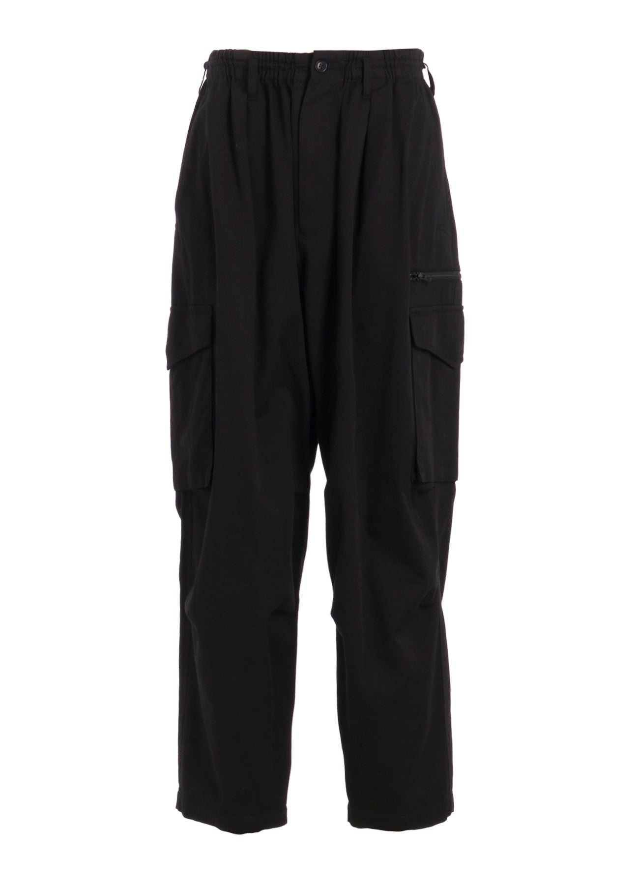 COTTON TWILL KNEE TUCK CARGO PANTS