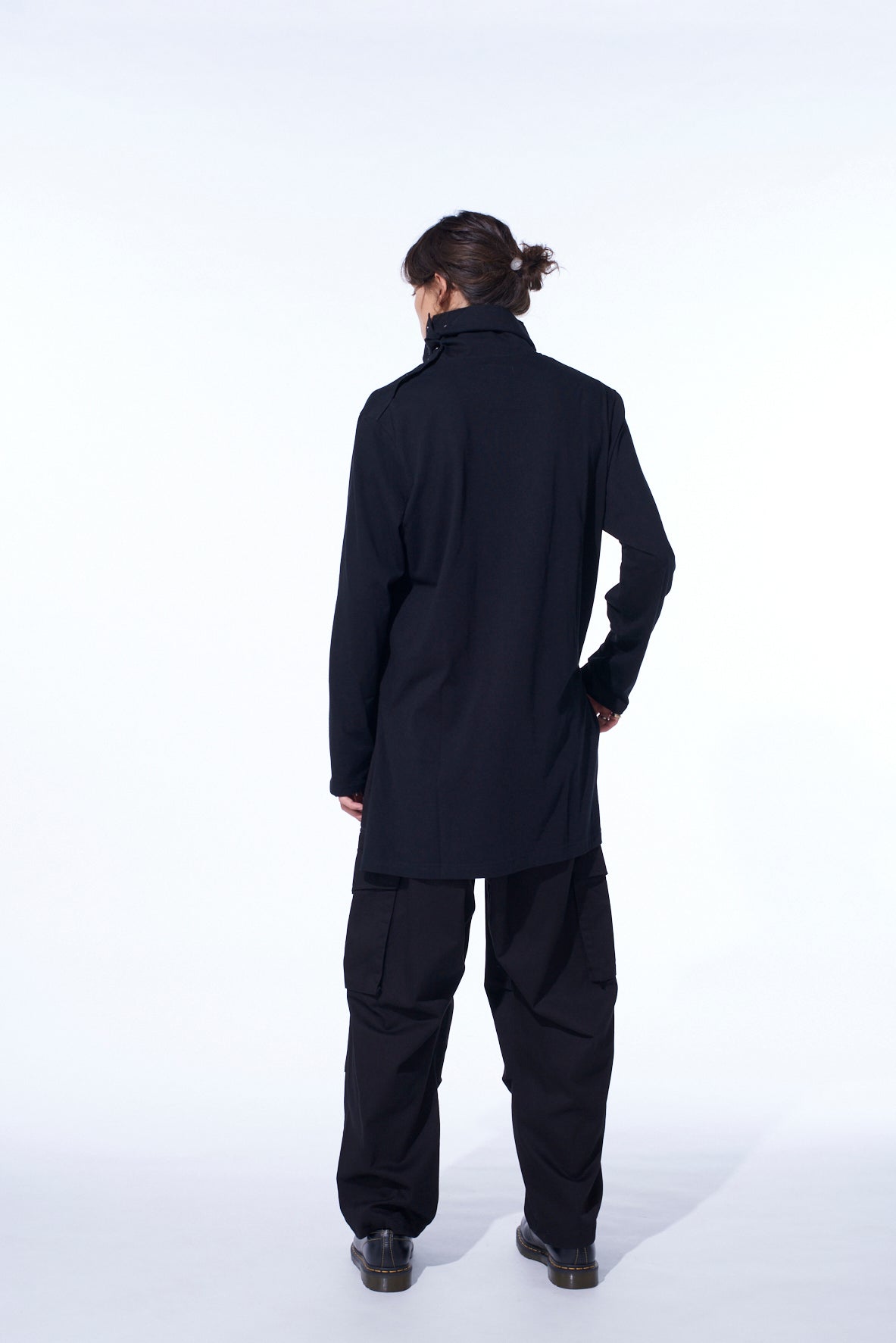 COTTON TWILL KNEE TUCK CARGO PANTS