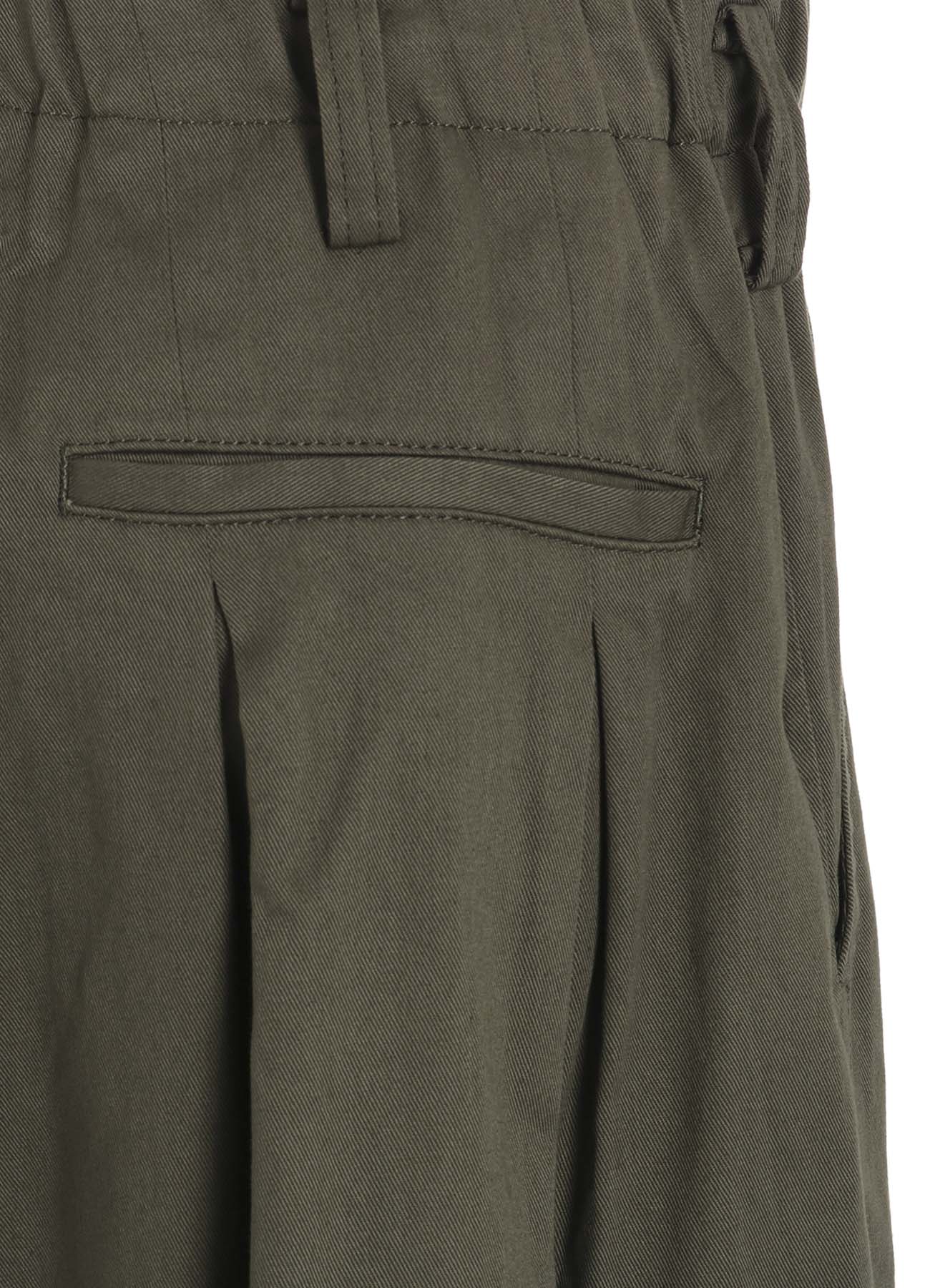 COTTON TWILL CARGO CULOTTE PANTS