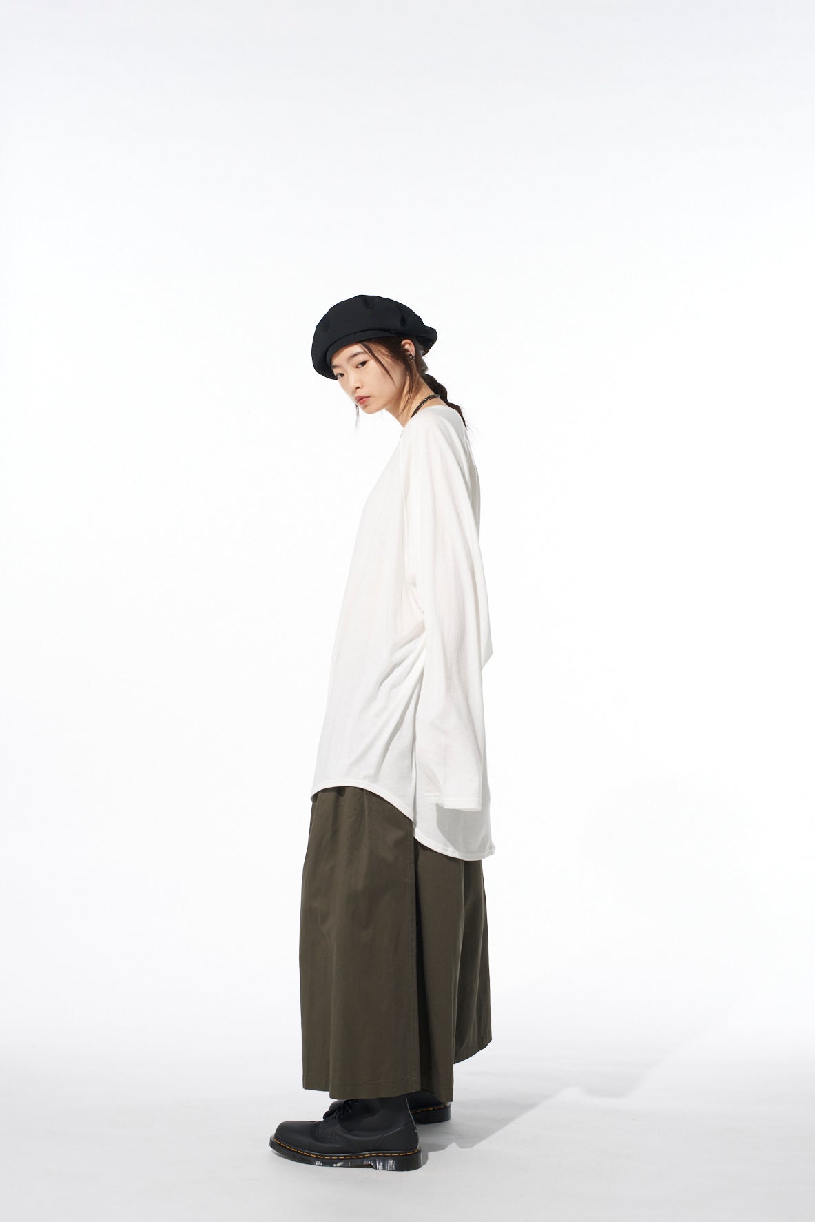 COTTON TWILL CARGO CULOTTE PANTS