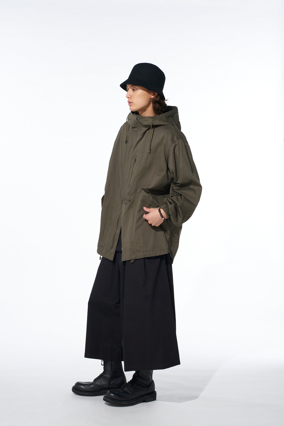 COTTON TWILL CARGO CULOTTE PANTS