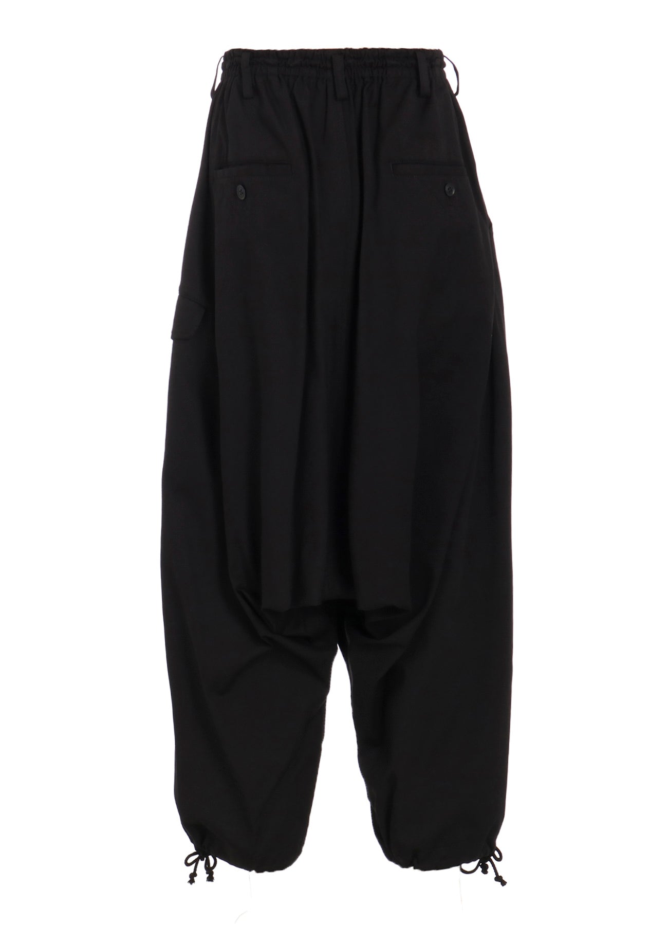 COTTON TWILL WIDE SAROUEL PANTS