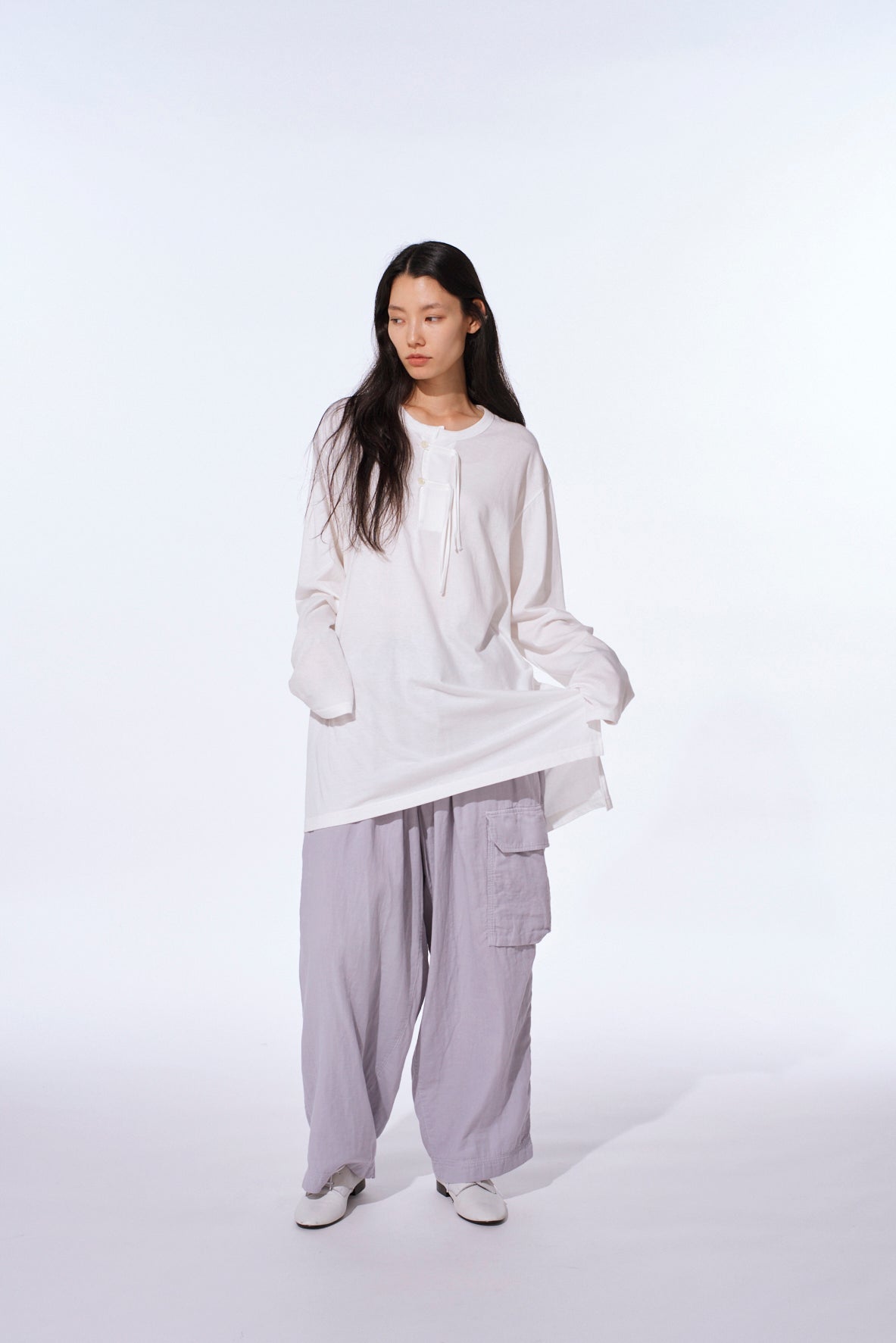 Double Gauze Single Cargo Pocket Pants