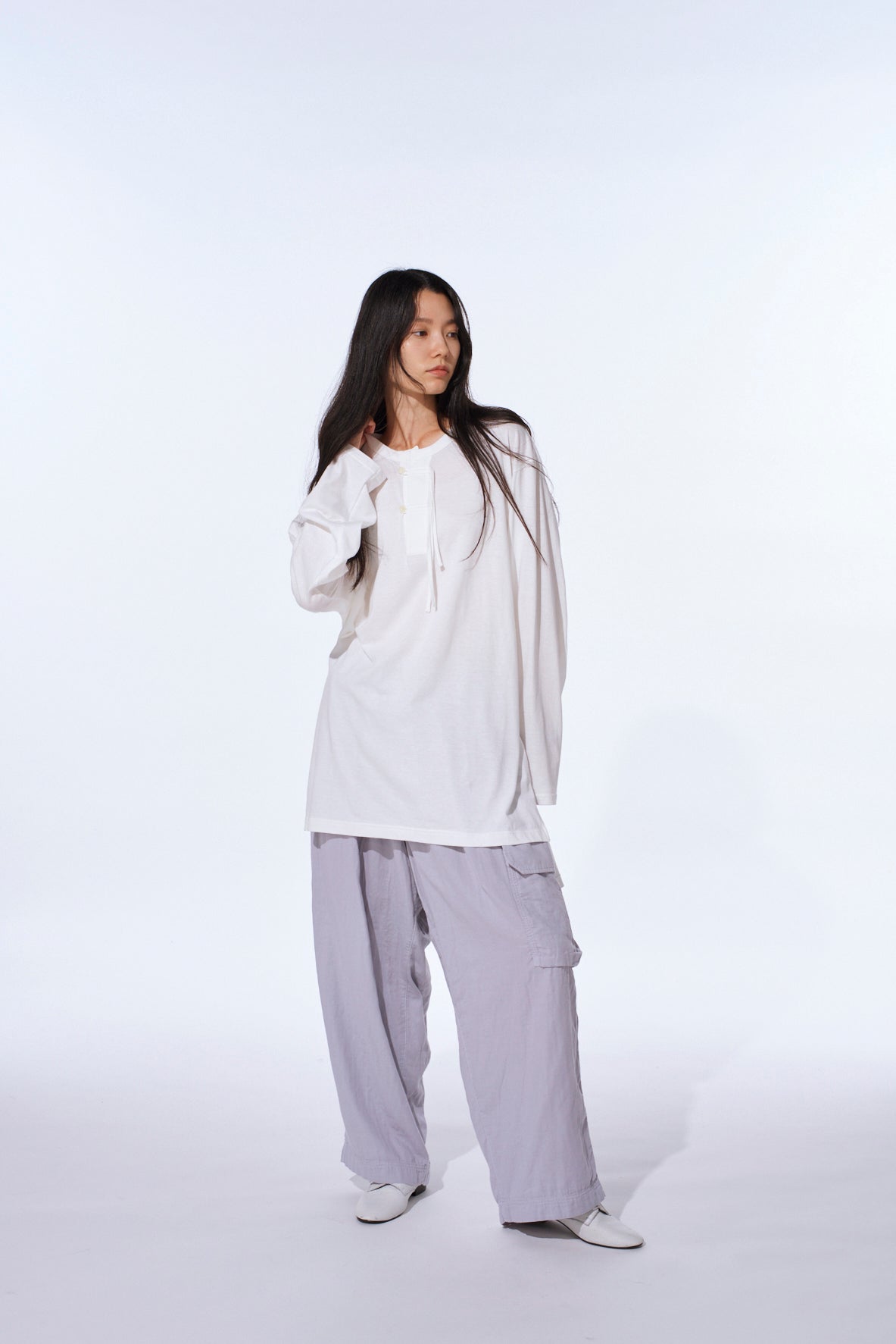 Double Gauze Single Cargo Pocket Pants