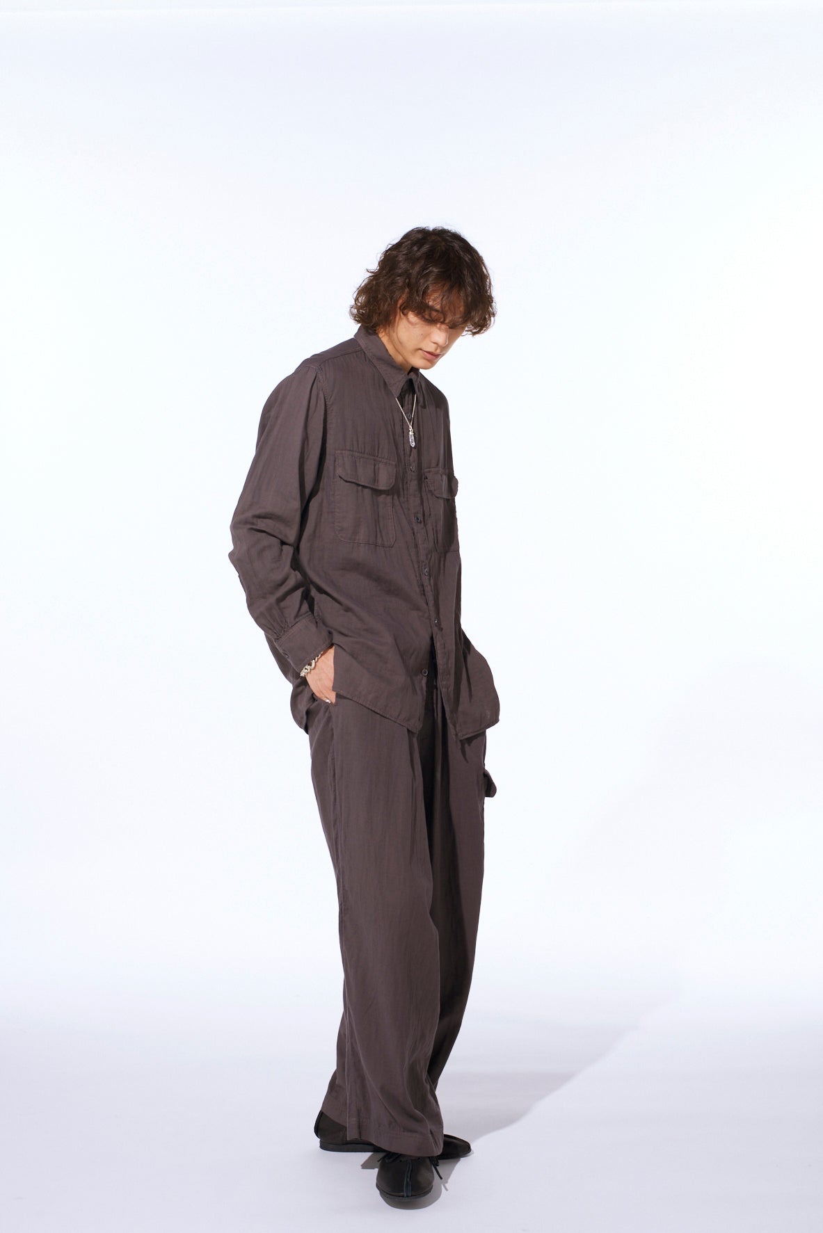 Double Gauze Single Cargo Pocket Pants
