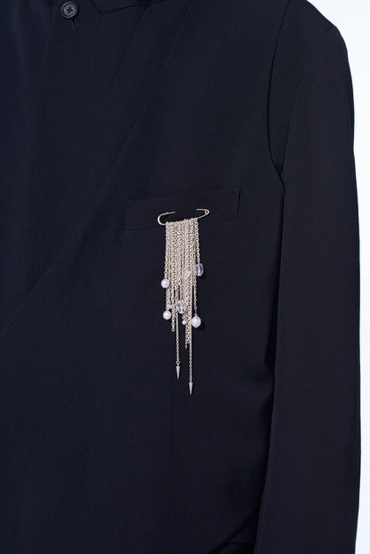 CHAIN TASSEL BROOCH