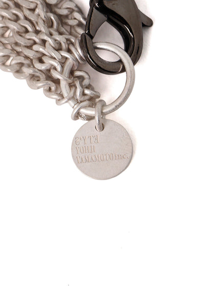 TWO-TONE CONTRAST MULTI CHAIN NECKLACE