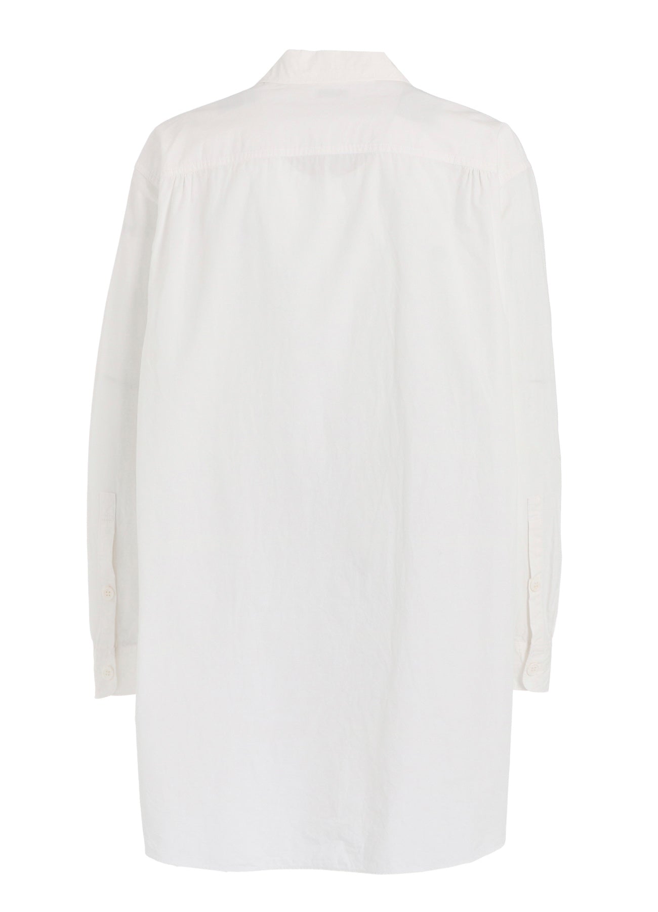 COTTON LINEN DRAWSTRING POCKET SHIRT