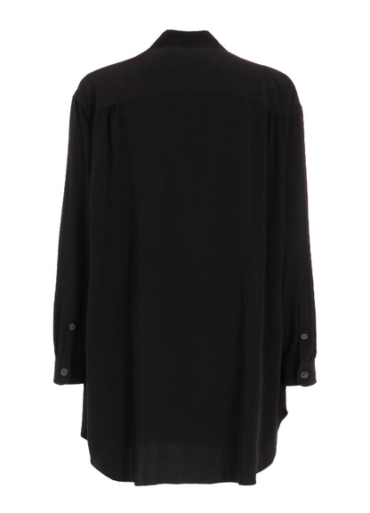 CREPE de CHINE SHIRRING POCKETS SHIRT