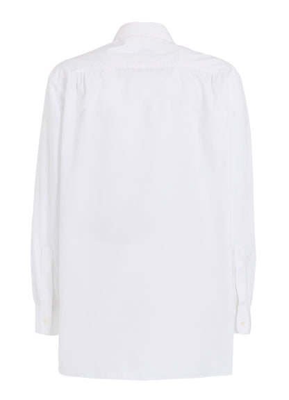 COTTON BROAD RIBON STAND COLLAR SHIRT