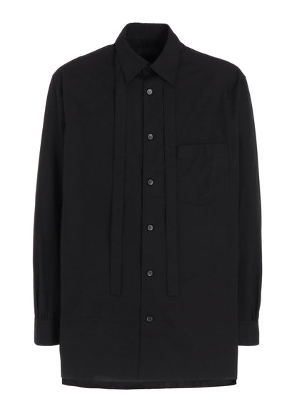 COTTON BROAD RIBON STAND COLLAR SHIRT