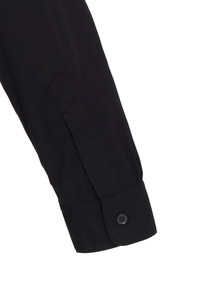 COTTON BROAD RIBON STAND COLLAR SHIRT