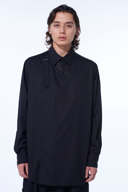 COTTON BROAD FRONT LAYER SHIRT