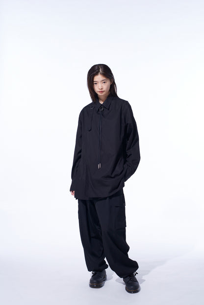 COTTON BROAD FRONT LAYER SHIRT